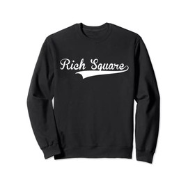 RICH SQUARE Baseball Vintage Retro Font Sweatshirt