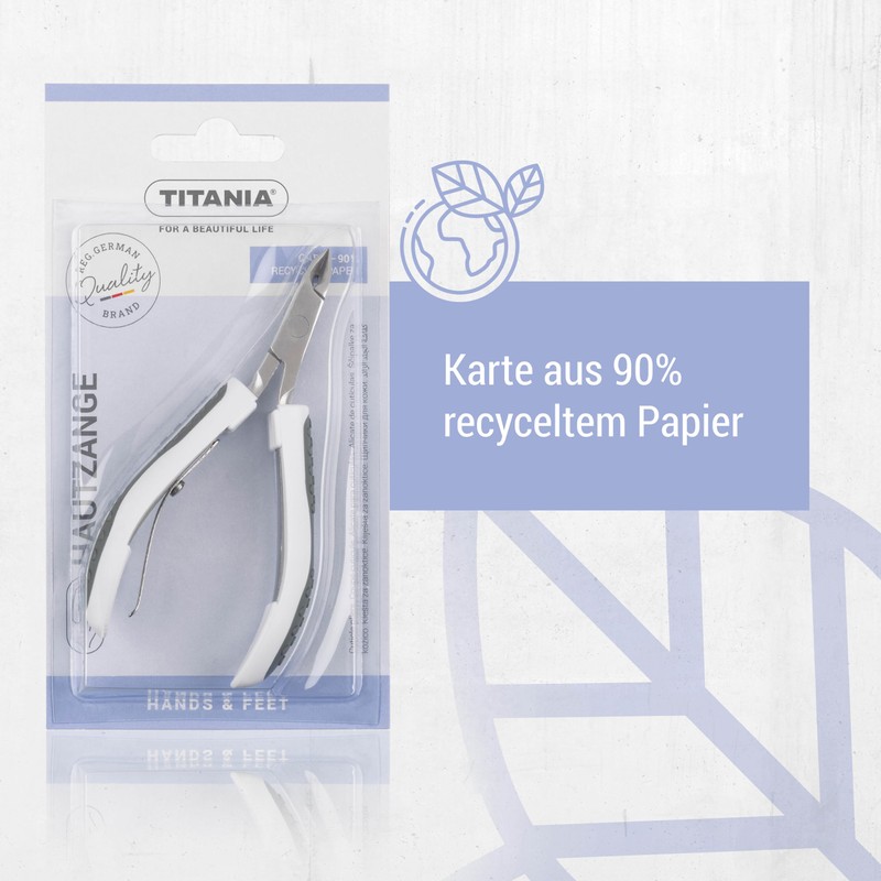 TITANIA Cuticle Nippers with Soft Touch Handle Professional Cuticle Nipper