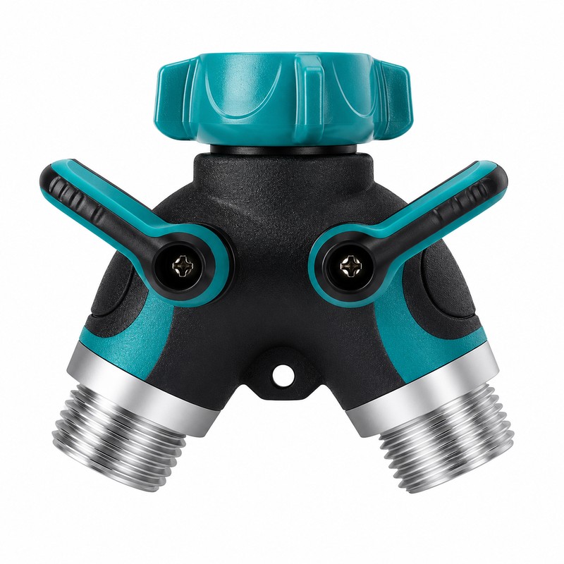 2-Way Garden Hose Splitter for Outdoor Faucets – Leak-Resistant Dual