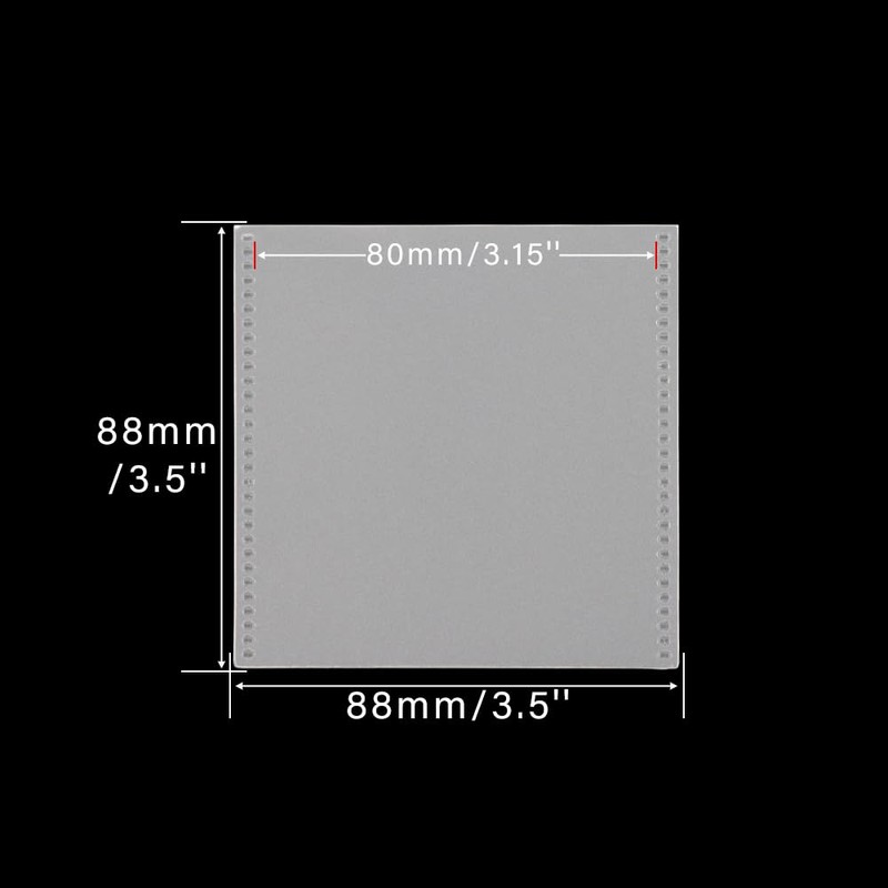 12 Sheets Frosted PP Small Cash Envelope 3.15x3.5 Inch Zipless