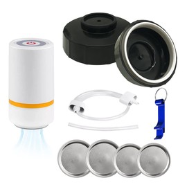 Mason Jar Sealer Kit For Foodsaver Vacuum Sealer Electric Vacuum Pump Food Vacuum Sealer Food Jar Protector Vacuum Seal Kit for Wide Mouth and Regular Mouth Mason Jars (10)