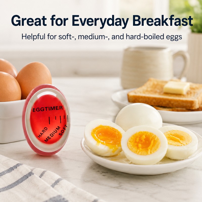 Color Changing Egg Timer for Boiling – Reusable Resin Egg