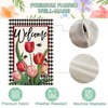 Baccessor Spring Summer Tulip Welcome Garden Flag 12.5 x 18