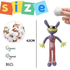 POPOYU The Amazing Digital Gangle Plush Toys,Circus Plushies Stuffed Pomni Jax Plushie Doll,Cyber Circus Cute Soft Stuffed Rabbit Figure Plush for Kids Boys Girls TV fans Birthday Gifts