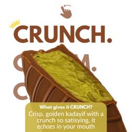 Brics Viral Dubai Chocolate Bar Pistachio, Loaded With Crunchy Roasted Kataifi Knafeh and Italian Pistachio Cream