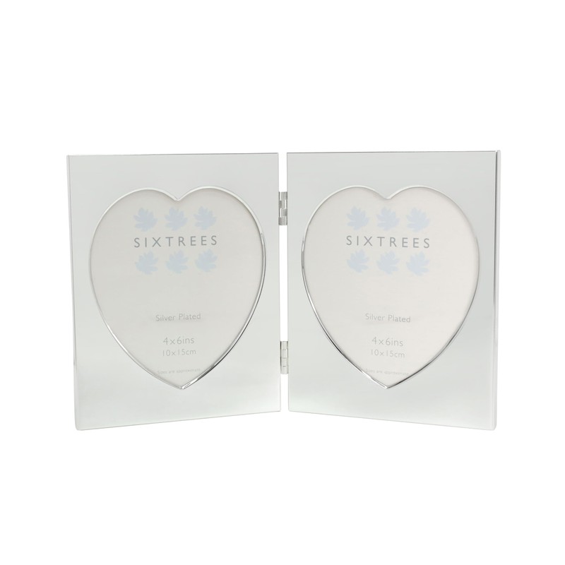 Sixtrees Romeo 2-000-46D Heart Shaped Silver plated double folding 4