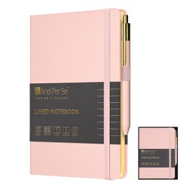 Juego de diario y bolígrafo de piel forrado A5, cuaderno de tapa dura con bolígrafo, 160 páginas de papel rayado grueso de 100 g/m² para hombres y mujeres, para trabajo, negocios, escuela o escritura