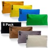 8 Pack Canvas Tool Bag Zipper Pouch - Heavy Duty