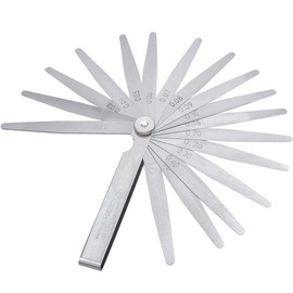 Mesee Stainless Steel Feeler Gauge Set, 17 Blades High Precision Feeling Gauge, 0.02-1.00 mm Gap Width Measuring Tool for Valve Tappet, Spark Plug Gaps, Piston Rings, Brake Bands