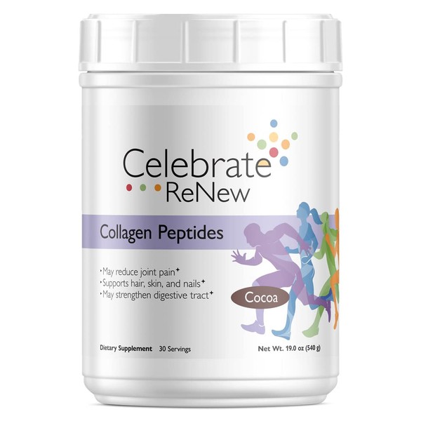 Celebrate Renew Collagen Peptides - Cocoa - 30 Serving Tub