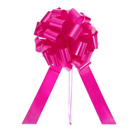 PATIKIL Big Car Pull Bow 25 Inch, Metallic Giant Bow Ribbon for Car Decoration Wedding Birthday Present Wrapping New Houses Decor, Fuchsia