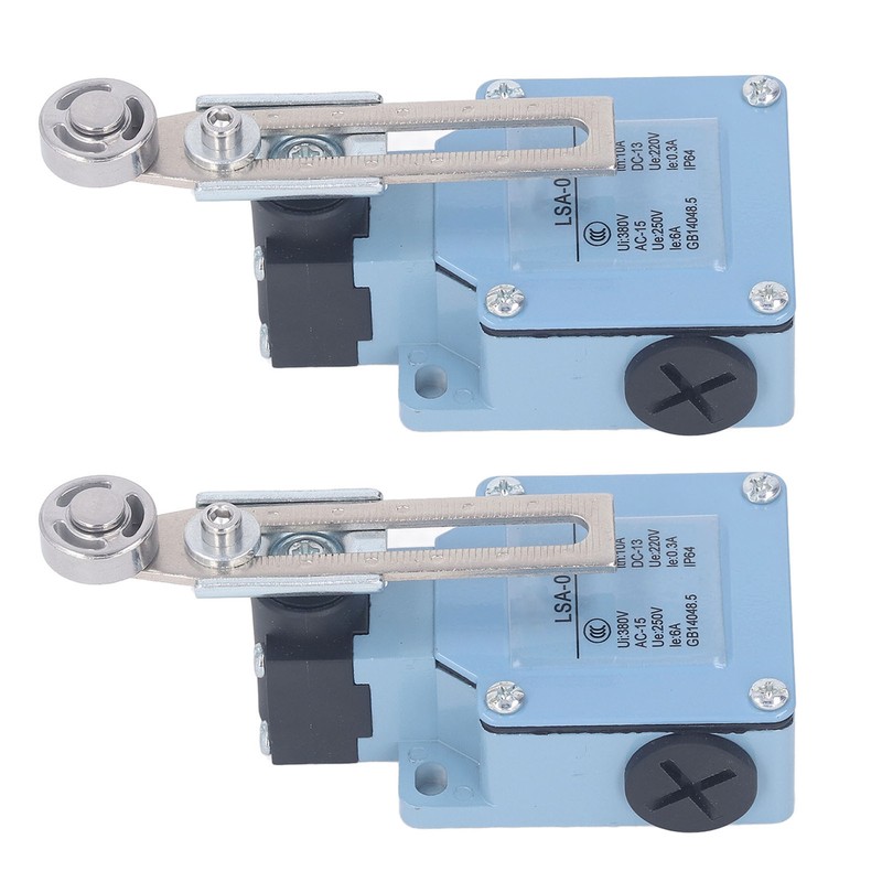 2Pcs Momentary Limit Switch Adjustable Roller Micro Limit Travel Switch
