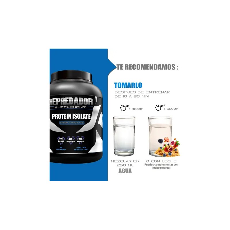 Proteina Whey Isolatada Depredador 1kg Varios Sabores