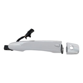 For Nissan Rogue 2017 2018 2019 2020 Exterior Door Handle Driver Side | Front | Chrome Finish | With Key Hole | With Button | With Smart Entry System | Replacement For 806404BA1C-PFM