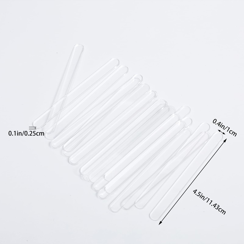20 Pcs Clear Popsicle Sticks, Reusable Cakesicle Sticks Acrylic Ice