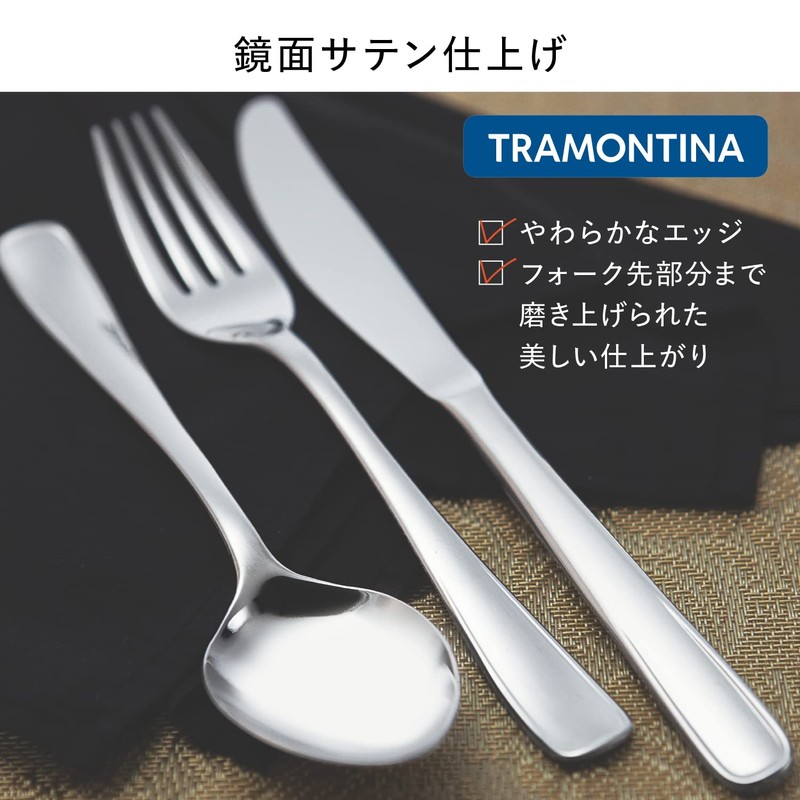 Tramontina 63965/070 Teaspoon, Continental, 5.5 inches (14 cm), All Stainless