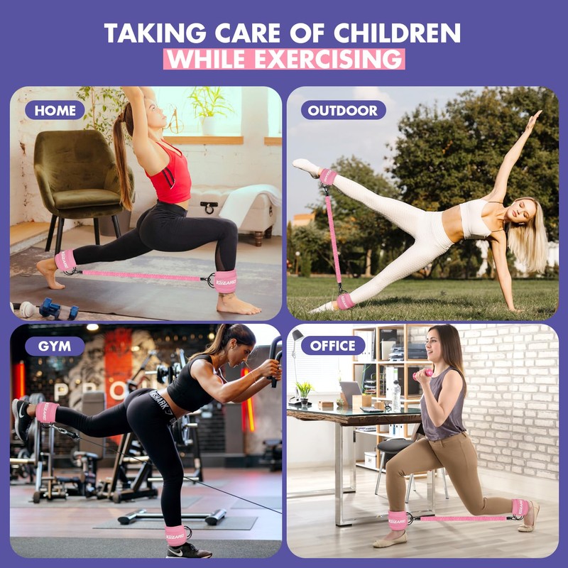 Ankle Resistance Bands with Cuffs, Ankle Bands for Working Out,