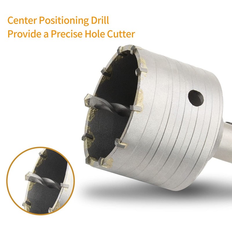 Meccion Carbide Hole Saw Drill Bit, Tungsten Tips Hollow Hole