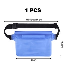 GZYULAN Waterproof Bum Bag, Waterproof Bag Swimming, Bum Bag, Waterproof Bag, IPX8 Waterproof Bag, Adjustable Strap, for Water Sports, Swimming, Rafting, Fishing, 22 x 15.5 cm, blue, All