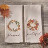 Park Designs Pumpkin Wreath Embroidered Dishtowel Set of 2