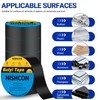 NISHCON Butyl Tape 2" x 50' with 6 Rolls, Black,