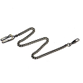 BOSHIYA - Cadenas de reloj de bolsillo para hombre, de metal clásico, con cadena de chaleco Albert, color dorado, plateado, negro/bronce, LT-Bronce, Moderno