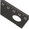 4Pcs Black Metal Ruler Set - Geometry Tools with Straight