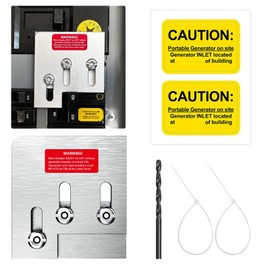 Generator Interlock Kit Compatible with Square D QO and Homeline 150 or 200 Amp Panels, Generator Horizontal Electrical Interlock Kit, 1 3/8 Inches Inches Spacing Between Main and GEN Breaker