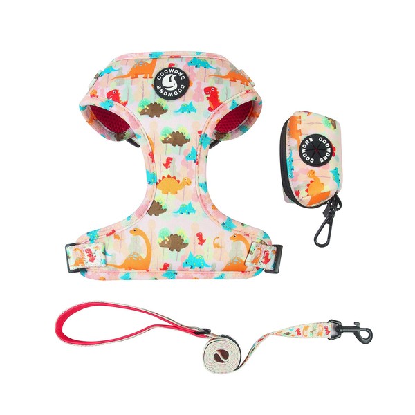 Dog Harness and Leash, Poop Bag Holder 3 Sets, Easy