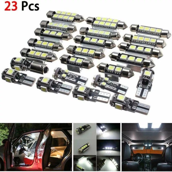 JahyElec 23PCS Car Interior Combo LED Map Dome Door Trunk