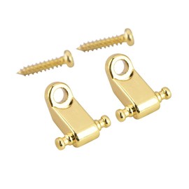 2PCS Guitar String Retainer, Guitar Roller String Tree Retainer with Screw for Electric Guitar Bass(Gold)