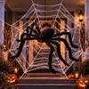 Giant Halloween Spider Decoration, Bendable Legs, Indoor Outdoor Yard Porch