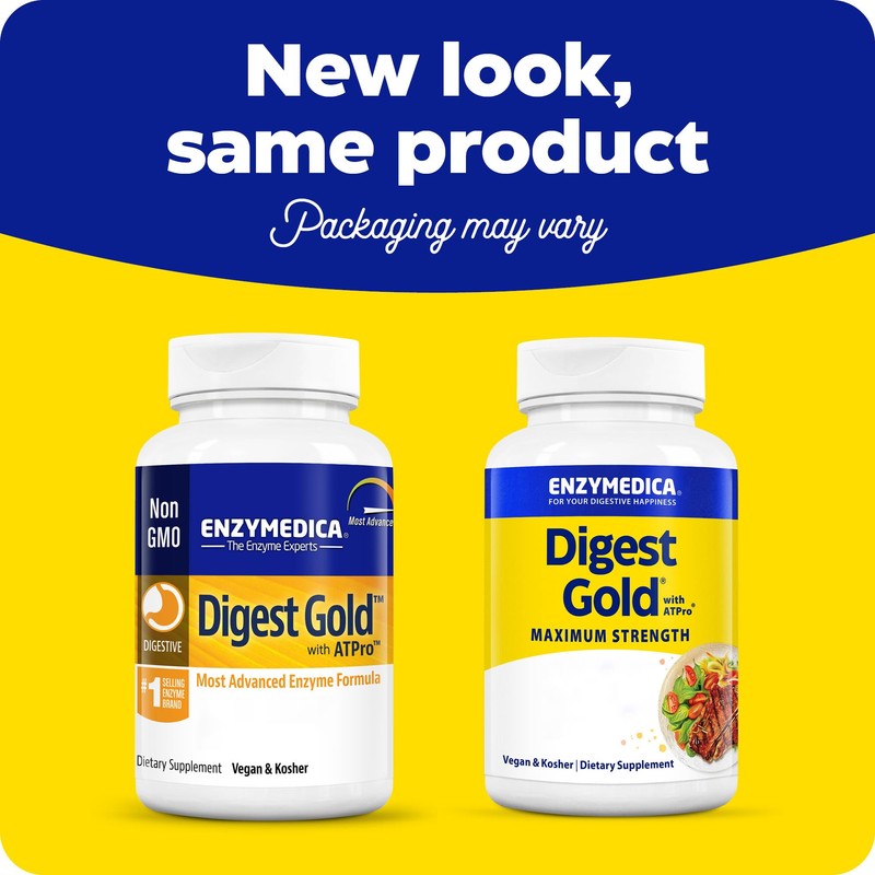 ENZYMEDICA - Digest Gold (240 Capsules) | Digestive Enzyme Supplement