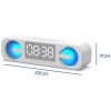 EGTMA Reloj Despertador Con Alarma Radio Bocina Con Luz Bluetooth