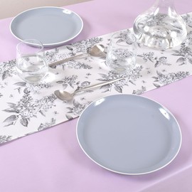 STYLE Decor W2704310 Laminated Table Runner, Waterproof, Nordic Table Center, 51.2 inches (130 cm), Wipable, Lilac, Monochrome