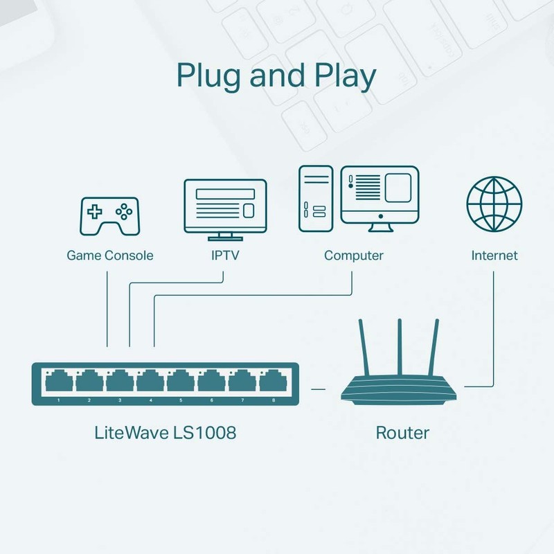 TP-Link LS1008, Switch Fast Ethernet no administrable, 8 * 10/100Mbps
