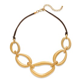 CLASSYZINT Gold Thick Statement Necklace Link Chain Choker Necklace Chunky Choker Necklace