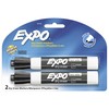 EXPO Low Odor Dry Erase Markers, Chisel Tip, Black, 2