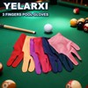 YELARXI Three Fingers Pool Gloves Billiards Left Hand Cue Sport