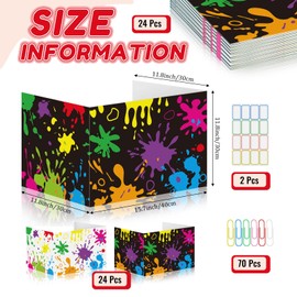 Cinrobiye 24 Pcs Inspirational Privacy Folders Standard for Students Cardboard Shields Test Privacy Boards Motivational Words Desk Dividers Shield for Classroom School Study Supplies (Ink)