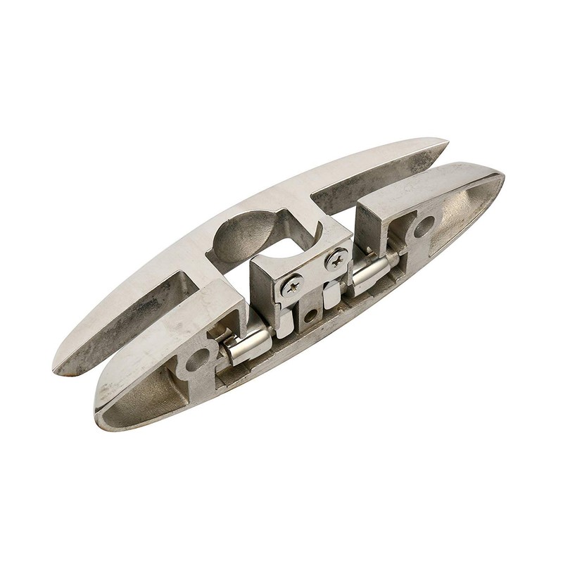 Amarine Made 4 Pack of 6 Stainless Folding Cleat, Flip-up
