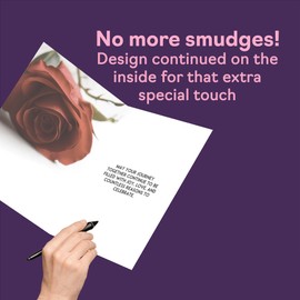 75th Anniversary Card for Women Men - Gold Rings Red Rose - Happy Wedding Anniversary Cards for Mum Dad Grandad Grandma Auntie Uncle, A5 Greeting Cards