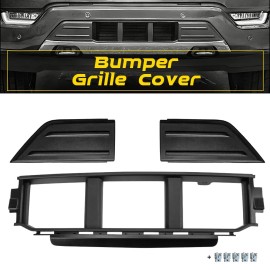 Unbranded ML3Z17B968BB Front Bumper Grille + Corner Panel Cover For Ford F150 2021-2024