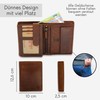 Baur Men's Genuine Leather Wallet with RFID Protection Large Wallet