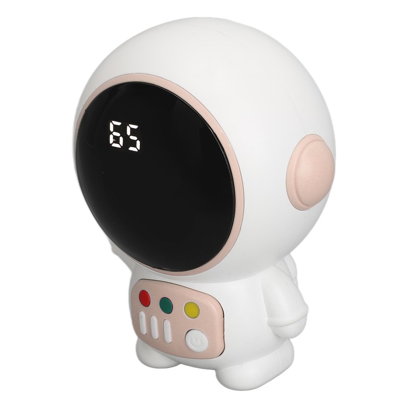 Astronaut Shaped Cute Hand Warmer Digital Display USB Rechargeable 2