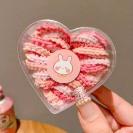 마카롱 하트 고무줄 헤어세트 선물세트 잇템 머리끈 꽈배기 대용량 머리핀 인기제품 [하트헤어세트핑크] Macaron Heart Rubber Band Hair Set Gift Set Must-Have Hair Tie Braided Large Capacity Hairpin Popular Product [Heart Hair Set Pink]