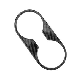 JUIVEEL ABS Central Gear Shift Panel Cover Center Console Gear Shift Panel Cover Compatible with Genesis GV80 2025 [PE] Accessories (Carbon Fiber Style, Water Cup Holder Cover)