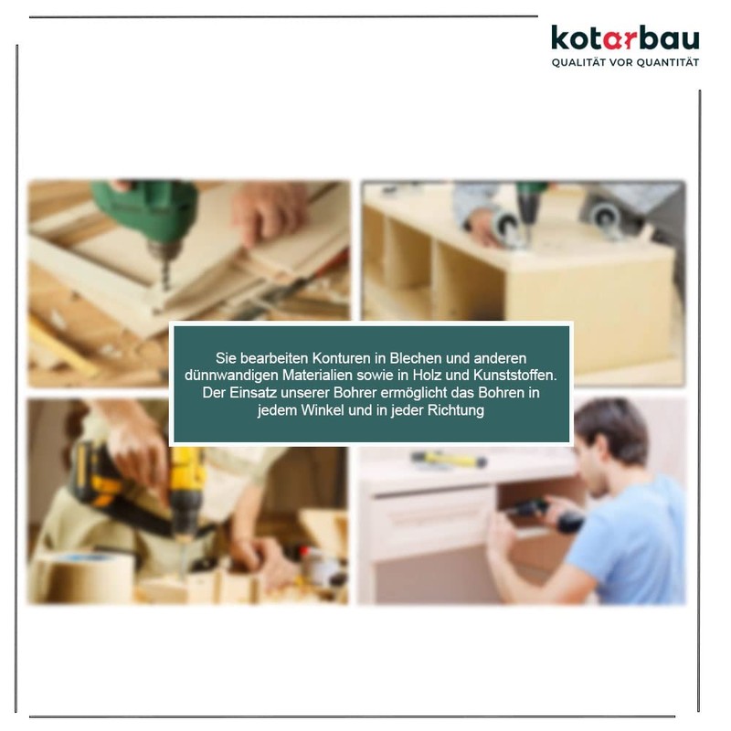 KOTARBAU® Milling Cutter & Drill Bit Set 25 mm Wood
