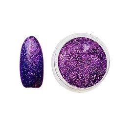 1x Acrylic Powder pot Glitter Collection Nail Extension Art Design Manicure pedicure (Purple Metallic)