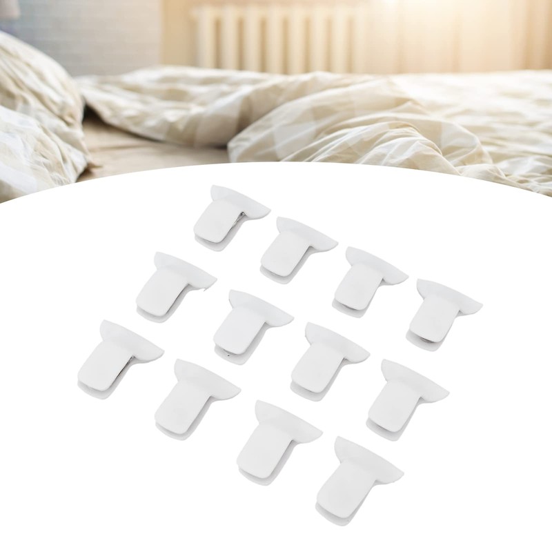 12pcs Comforter Clips, White Padded Duvet Clips Blanket Fasteners to